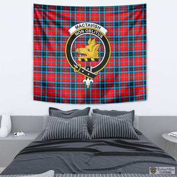 MacTavish (McTavish) Tartan Tapestry Wall Hanging and Home Decor for Room with Family Crest
