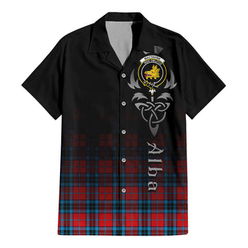 MacTavish (McTavish) Tartan Hawaiian Shirt Shirt Featuring Alba Gu Brath Family Crest Celtic Inspired