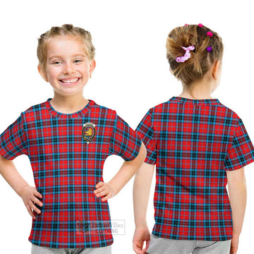 MacTavish (McTavish) Tartan Kid T-Shirt with Family Crest - Tartanvibesclothing Shop