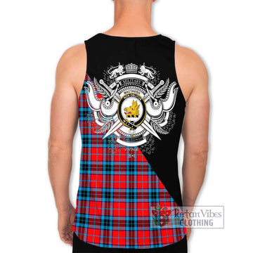 MacTavish (McTavish) Tartan Men's Tank Top with Family Crest and Military Logo Style