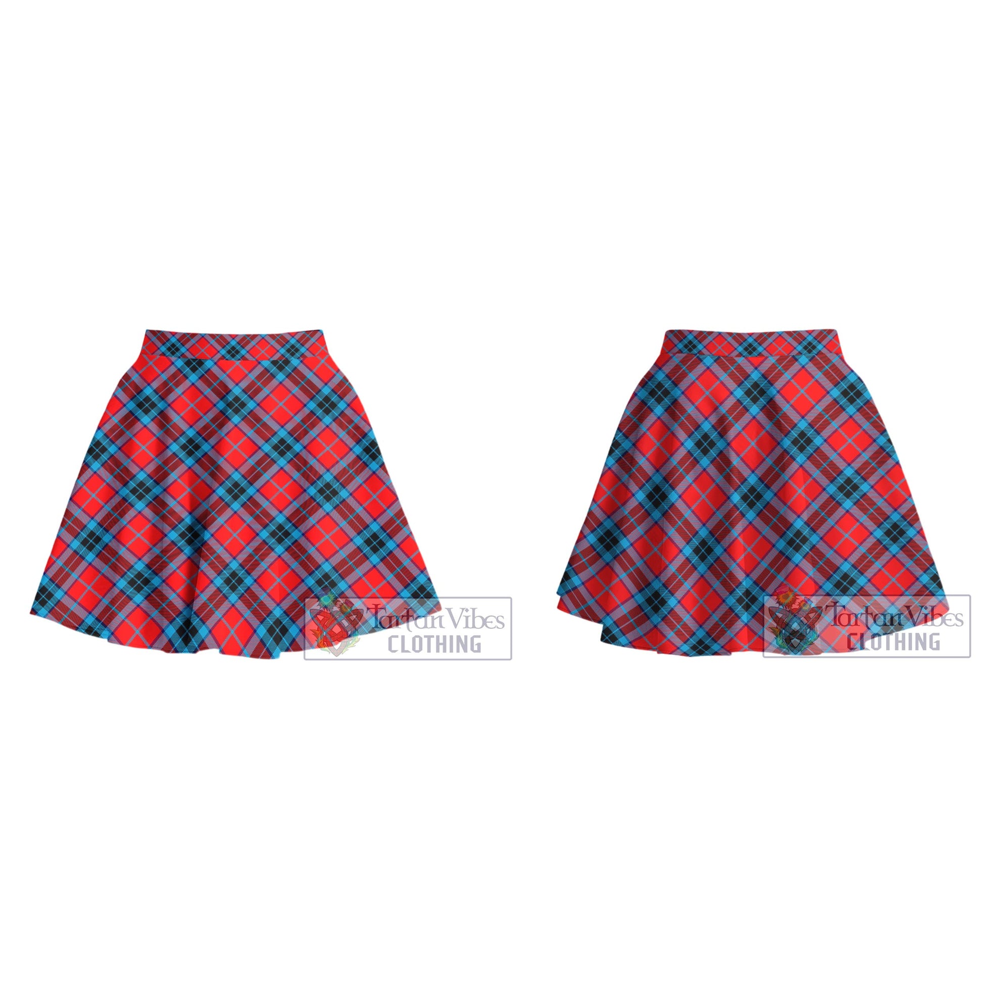 MacTavish (McTavish) Tartan Women's Plated Mini Skirt Cross Style - Tartan Vibes Clothing