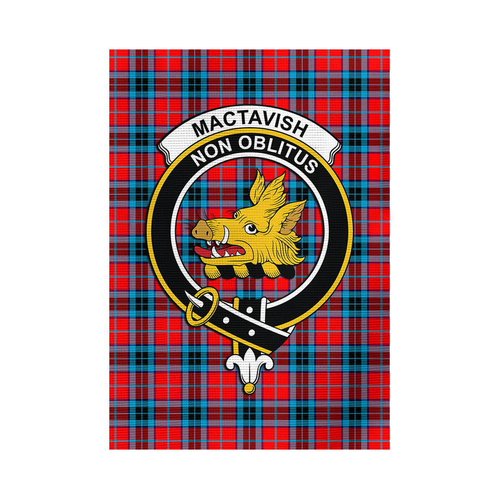 MacTavish (McTavish) Tartan Flag with Family Crest - Tartan Vibes Clothing