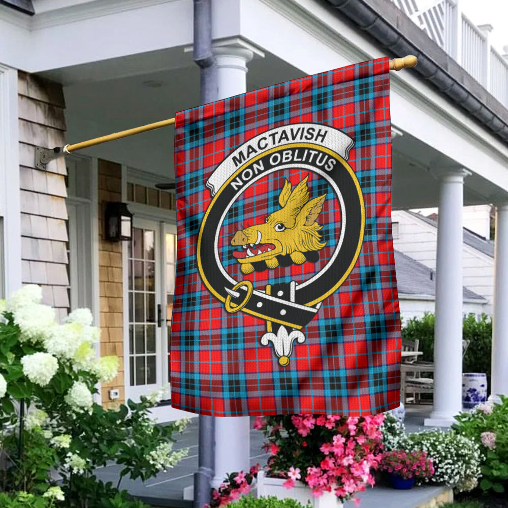 MacTavish (McTavish) Tartan Flag with Family Crest - Tartan Vibes Clothing