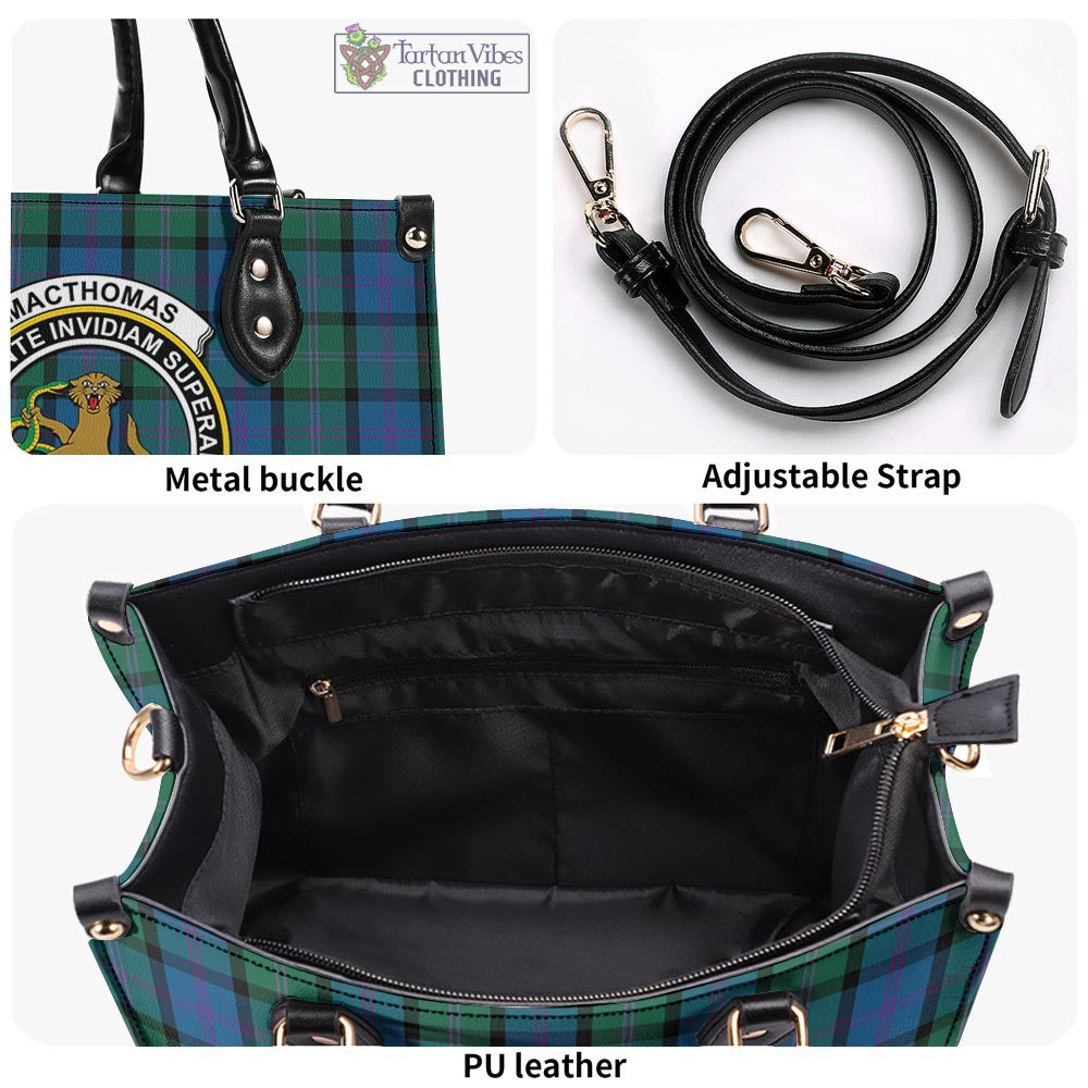 MacThomas (McThomas) Tartan Luxury Leather Handbags with Family Crest - Tartan Vibes Clothing