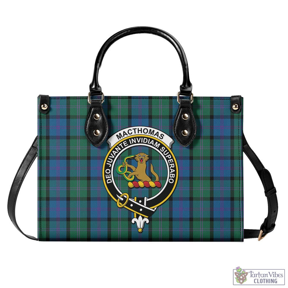 MacThomas (McThomas) Tartan Luxury Leather Handbags with Family Crest - Tartan Vibes Clothing