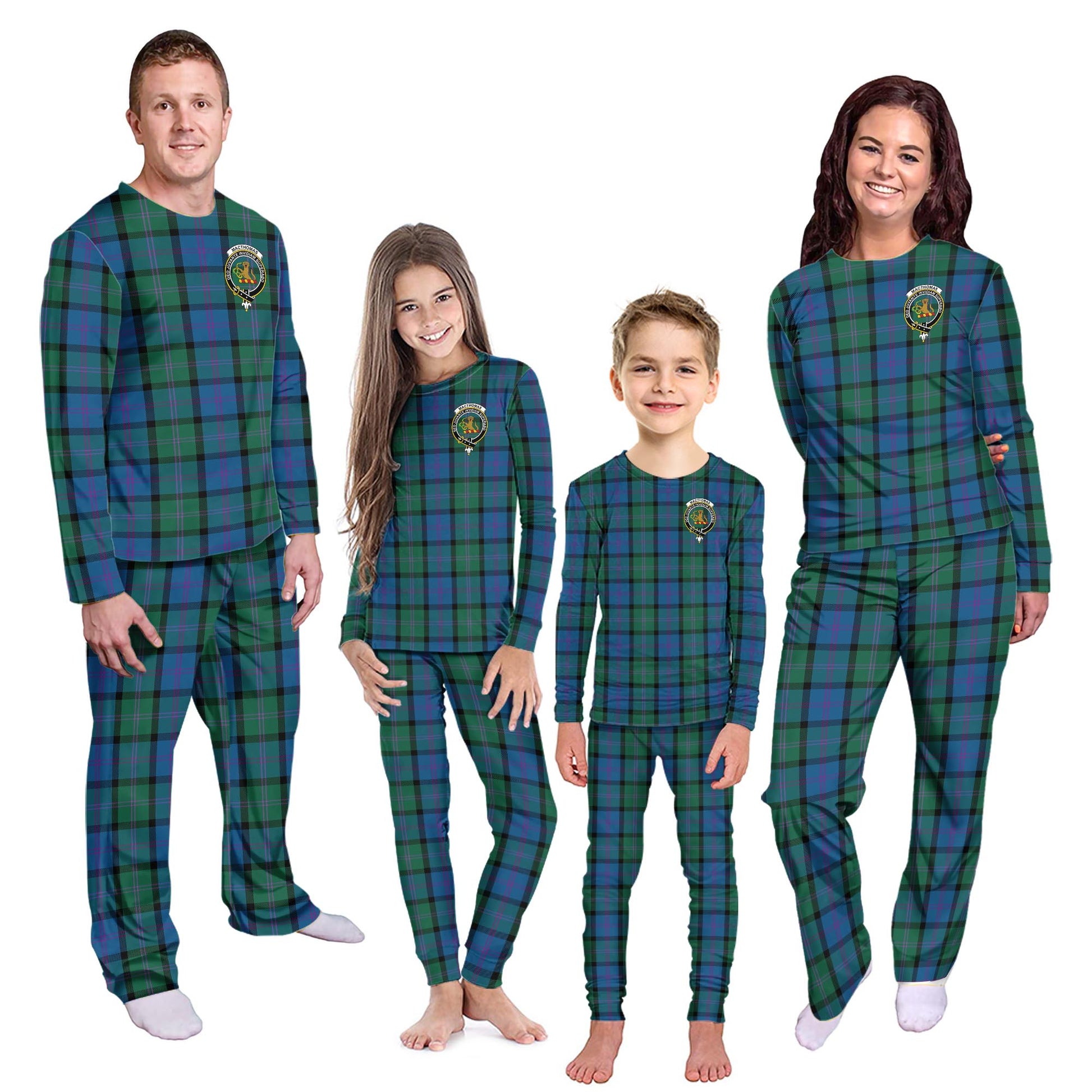 MacThomas (McThomas) Tartan Pajamas Family Set with Family Crest Kid - Tartan Vibes Clothing