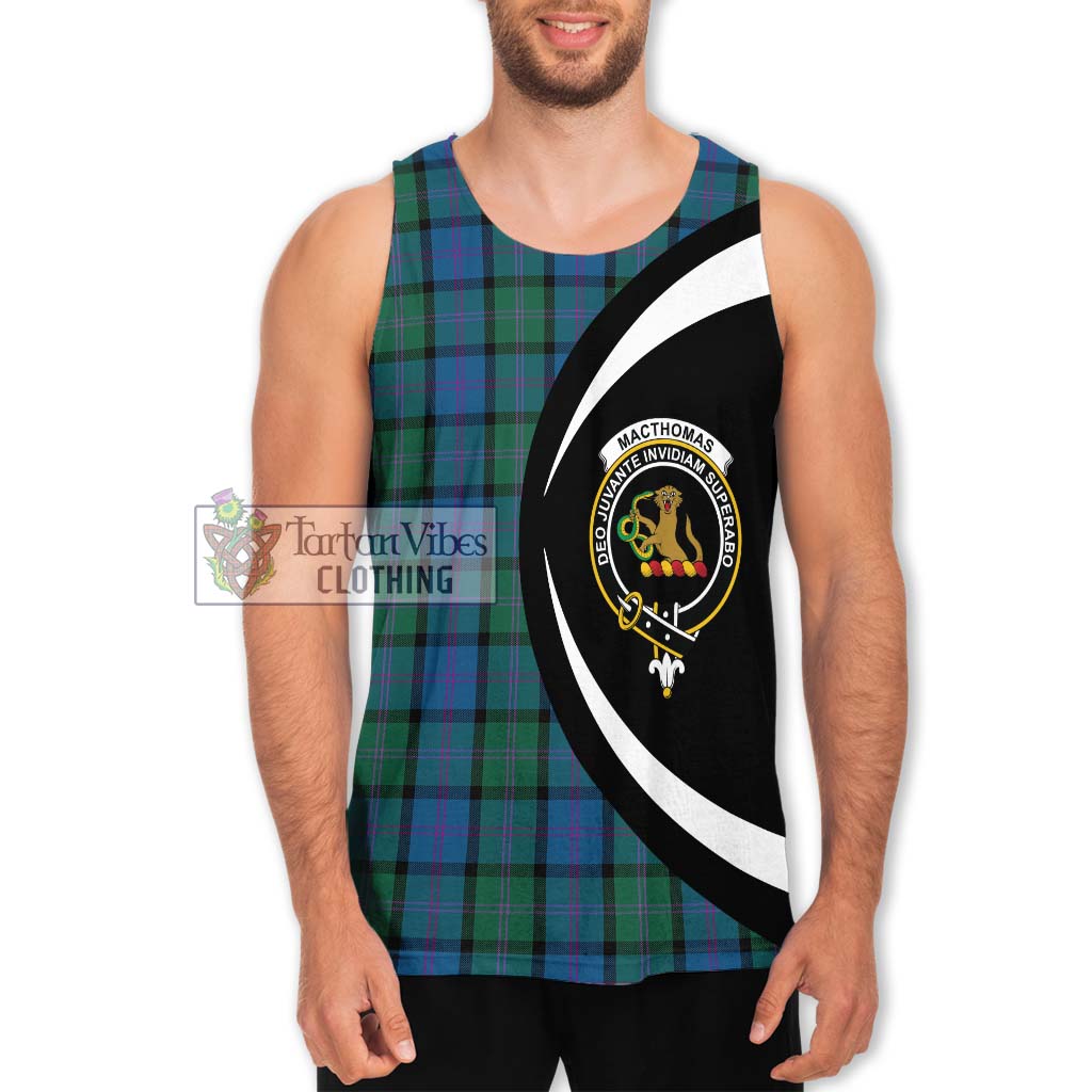 MacThomas (McThomas) Tartan Men's Tank Top with Family Crest Circle Style Men - Tartan Vibes Clothing