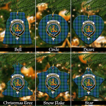 MacThomas (McThomas) Tartan Christmas Ceramic Ornaments with Family Crest Ceramic - Tartan Vibes Clothing