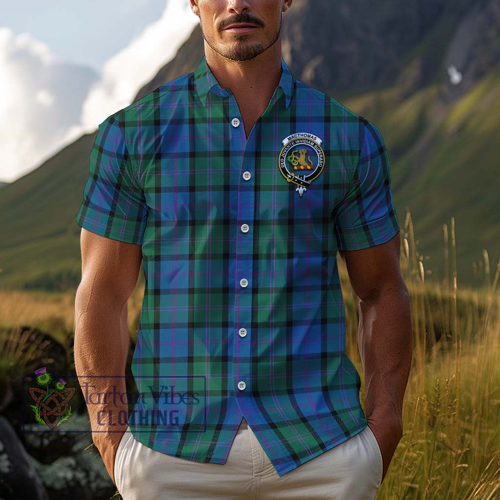 MacThomas (McThomas) Tartan Cotton Hawaiian Shirt with Family Crest Kid - Tartan Vibes Clothing