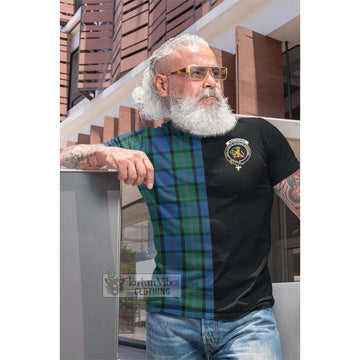 MacThomas (McThomas) Tartan Cotton T-shirt with Family Crest and Half Of Me Style Men's Shirt - Tartan Vibes Clothing