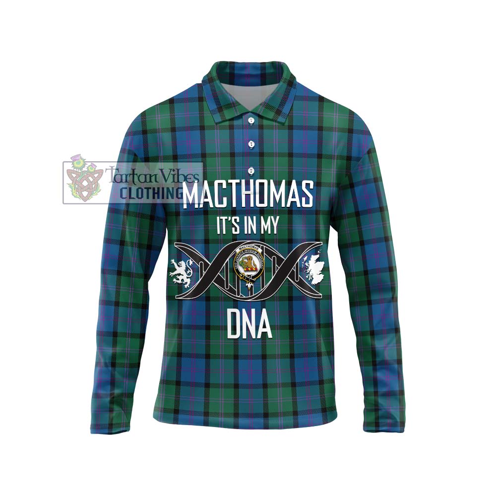 MacThomas (McThomas) Tartan Long Sleeve Polo Shirt with Family Crest DNA In Me Style Unisex - Tartan Vibes Clothing