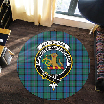 MacThomas (McThomas) Tartan Round Rug with Family Crest Premium Round Rug - Tartan Vibes Clothing