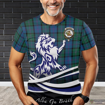 MacThomas (McThomas) Tartan T-Shirt with Alba Gu Brath Regal Lion Emblem Kid's Shirt - Tartan Vibes Clothing