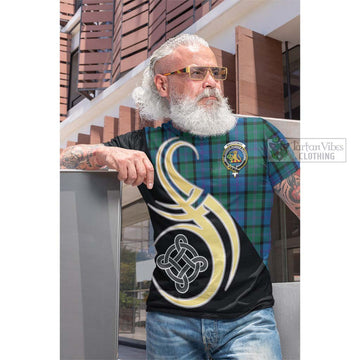 MacThomas (McThomas) Tartan Cotton T-shirt with Family Crest and Celtic Symbol Style Men's Shirt - Tartan Vibes Clothing
