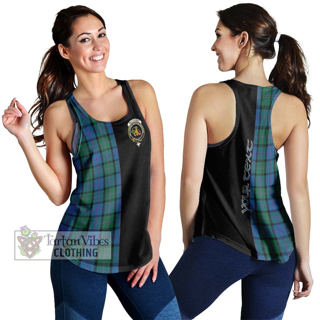 MacThomas (McThomas) Tartan Women's Racerback Tanks with Family Crest and Half Of Me Style 4XL - Tartan Vibes Clothing