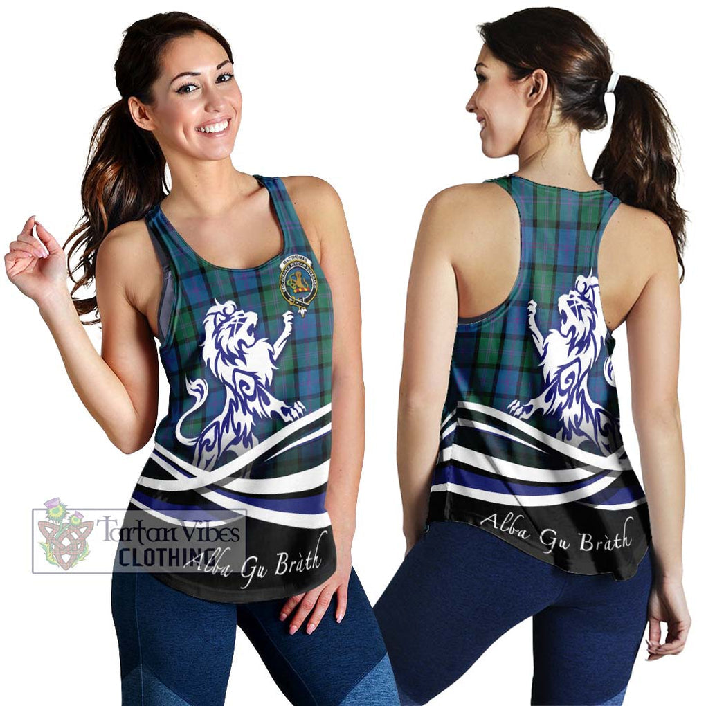 MacThomas (McThomas) Tartan Women's Racerback Tanks with Alba Gu Brath Regal Lion Emblem 4XL - Tartan Vibes Clothing