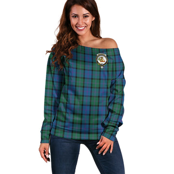MacThomas (McThomas) Tartan Off Shoulder Women Sweater with Family Crest Women - Tartan Vibes Clothing