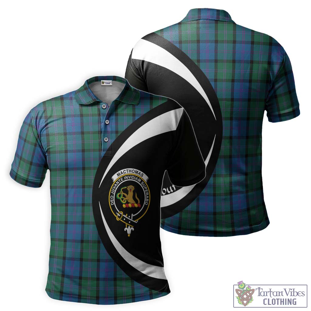 MacThomas (McThomas) Tartan Men's Polo Shirt with Family Crest Circle Style Kid - Tartan Vibes Clothing