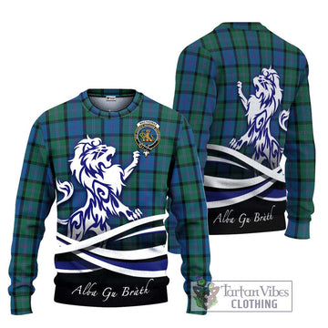 MacThomas (McThomas) Tartan Ugly Sweater with Alba Gu Brath Regal Lion Emblem Unisex - Tartan Vibes Clothing