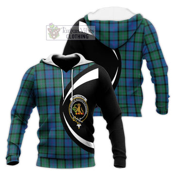MacThomas (McThomas) Tartan Knitted Hoodie with Family Crest Circle Style Unisex Knitted Pullover Hoodie - Tartan Vibes Clothing