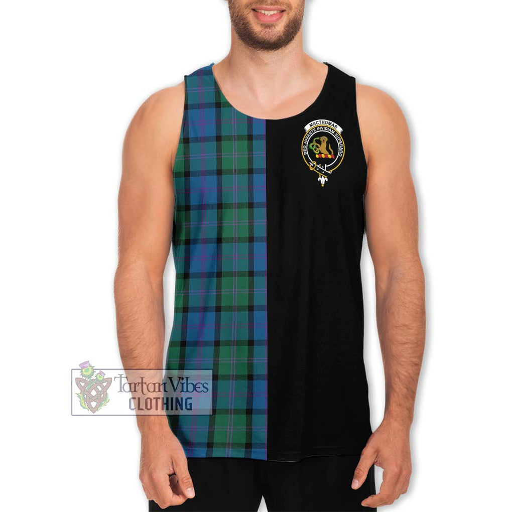 MacThomas (McThomas) Tartan Men's Tank Top with Family Crest and Half Of Me Style Men - Tartan Vibes Clothing