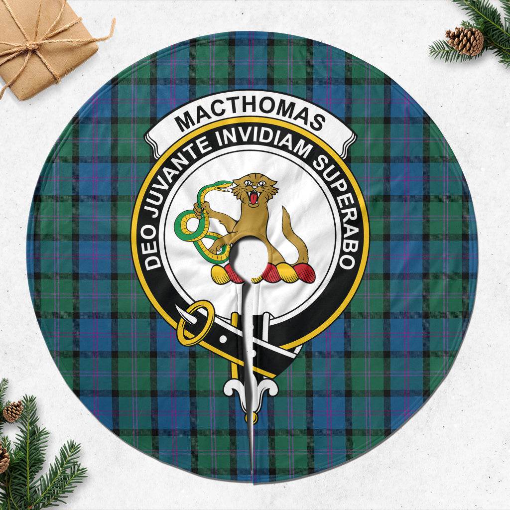 MacThomas (McThomas) Tartan Christmas Tree Skirt with Family Crest 47*47 inch - Tartan Vibes Clothing