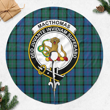 MacThomas (McThomas) Tartan Christmas Tree Skirt with Family Crest 47*47 inch - Tartan Vibes Clothing