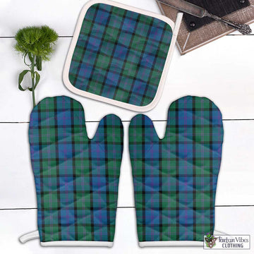 MacThomas (McThomas) Tartan Combo Oven Mitt & Pot-Holder Combo 2 Oven Mitt & 1 Pot-Holder Black - Tartan Vibes Clothing