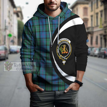 MacThomas (McThomas) Tartan Hoodie with Family Crest Circle Style Zip Hoodie - Tartan Vibes Clothing