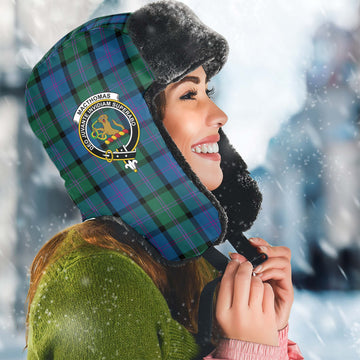 MacThomas (McThomas) Tartan Winter Trapper Hat with Family Crest Winter Trapper Hat Universal Fit Circumference 22.8in (58cm) - Tartan Vibes Clothing