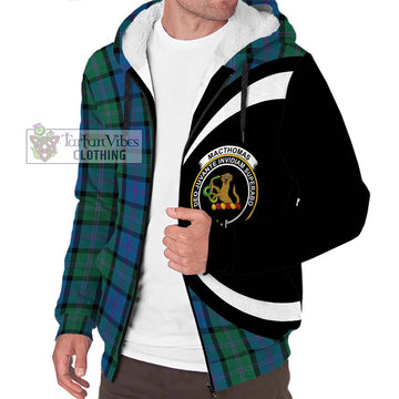 MacThomas (McThomas) Tartan Sherpa Hoodie with Family Crest Circle Style Unisex S - Tartan Vibes Clothing