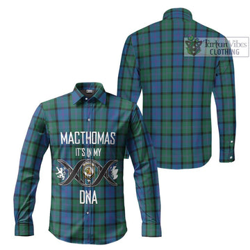 MacThomas (McThomas) Tartan Long Sleeve Button Shirt with Family Crest DNA In Me Style Men's Shirt - Tartanvibesclothing Shop