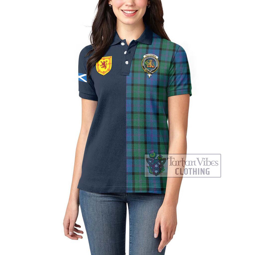 MacThomas (McThomas) Tartan Women's Polo Shirt Alba with Scottish Lion Royal Arm Half Style - Tartan Vibes Clothing
