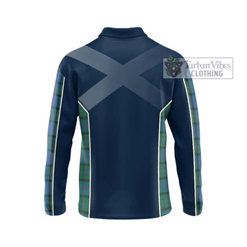 MacThomas (McThomas) Tartan Long Sleeve Polo Shirt with Family Crest and Lion Rampant Vibes Sport Style - Tartan Vibes Clothing