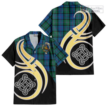 MacThomas (McThomas) Tartan Hawaiian Shirt with Family Crest and Celtic Symbol Style - Tartan Vibes Clothing
