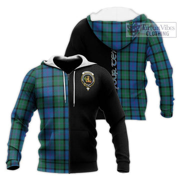 MacThomas (McThomas) Tartan Knitted Hoodie with Family Crest and Half Of Me Style Unisex Knitted Zip Hoodie - Tartan Vibes Clothing