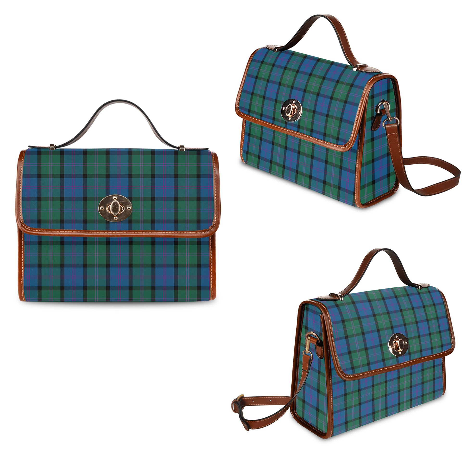 macthomas-tartan-leather-strap-waterproof-canvas-bag