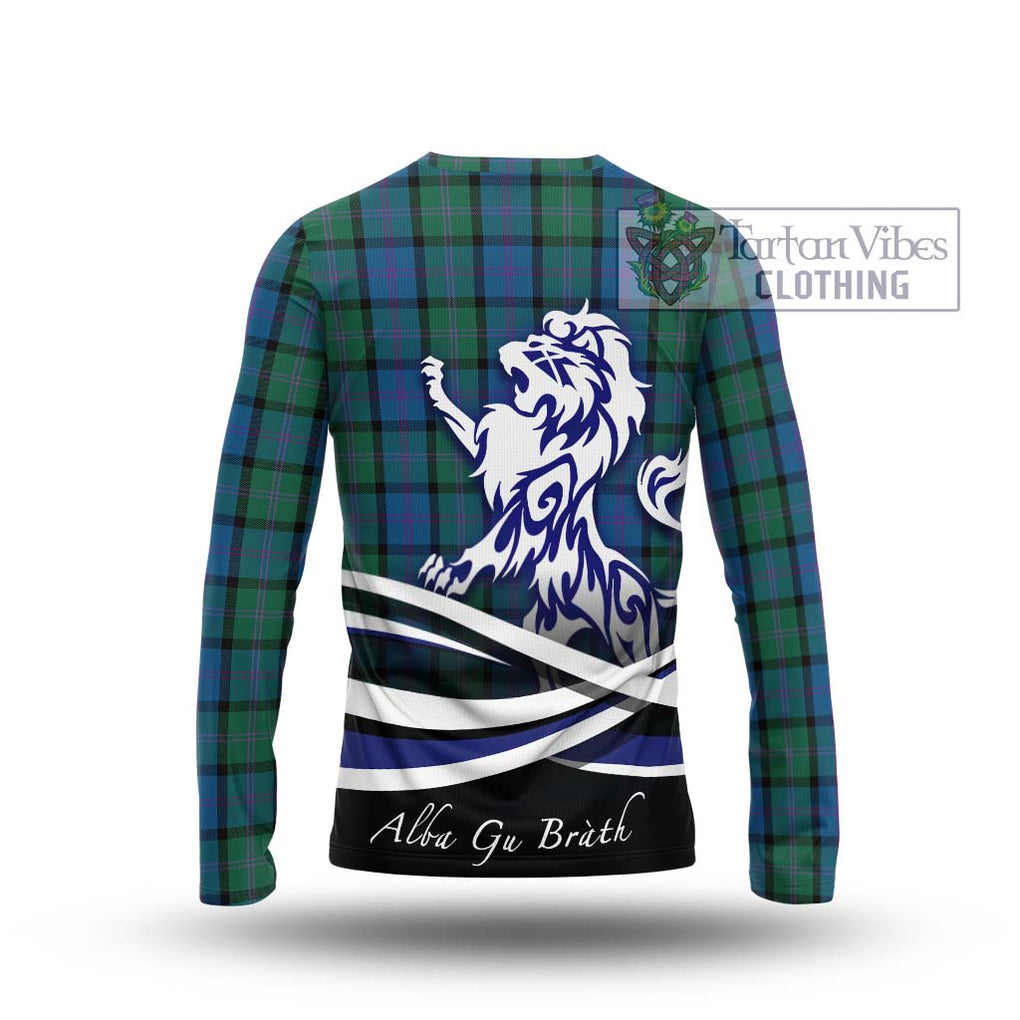 MacThomas (McThomas) Tartan Long Sleeve T-Shirt with Alba Gu Brath Regal Lion Emblem - Tartan Vibes Clothing