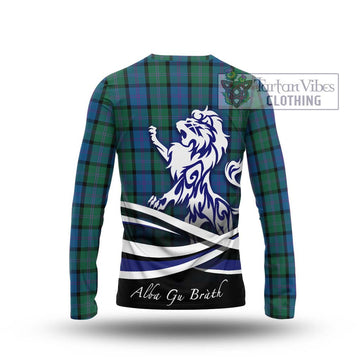 MacThomas (McThomas) Tartan Long Sleeve T-Shirt with Alba Gu Brath Regal Lion Emblem - Tartan Vibes Clothing