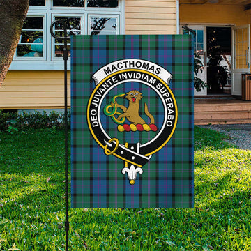 MacThomas (McThomas) Tartan Garden Flag with Family Crest