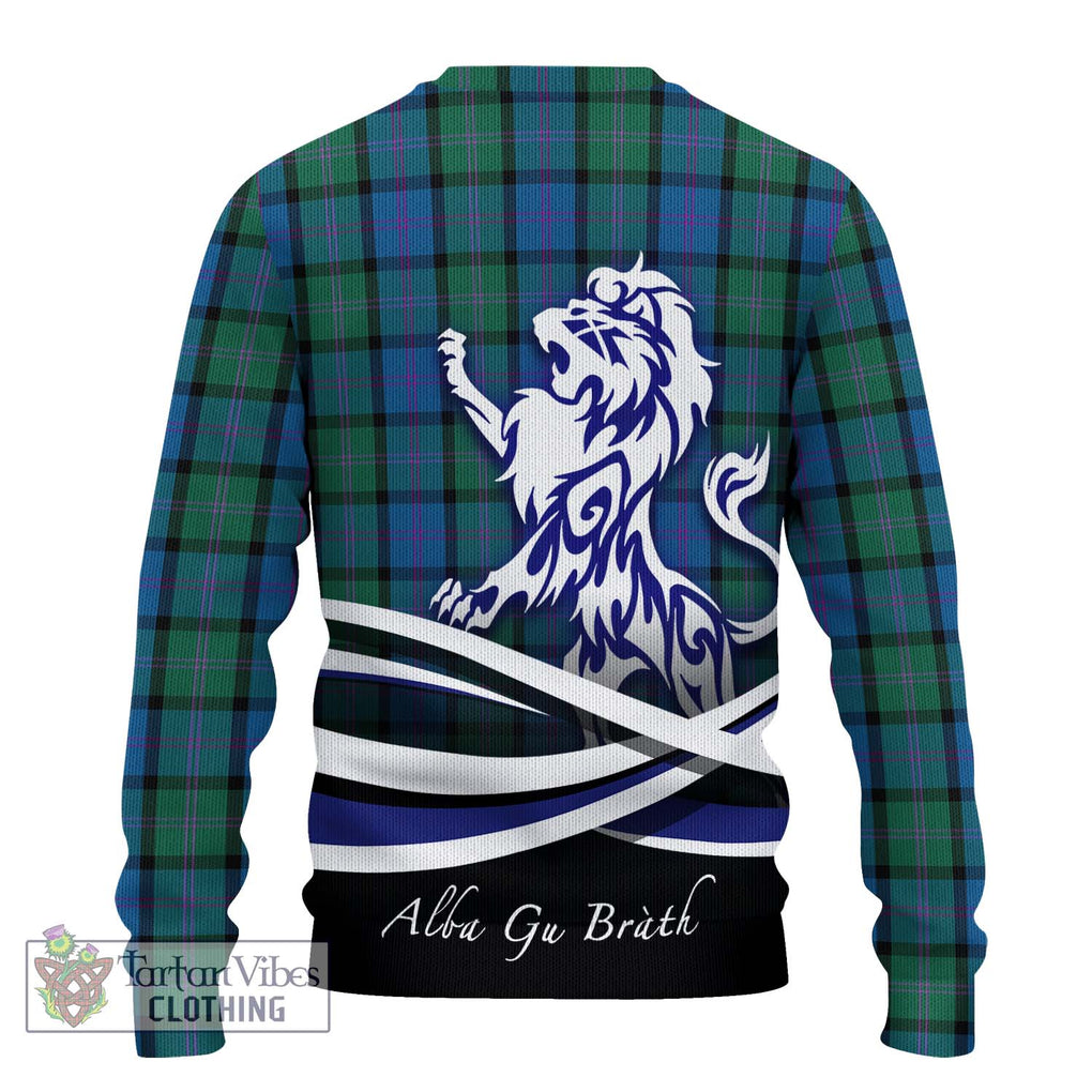 MacThomas (McThomas) Tartan Ugly Sweater with Alba Gu Brath Regal Lion Emblem - Tartan Vibes Clothing