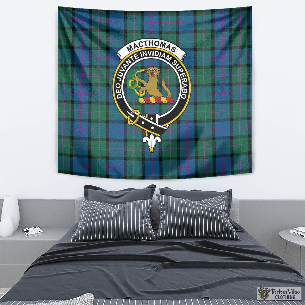 MacThomas (McThomas) Tartan Tapestry Wall Hanging and Home Decor for Room with Family Crest - Tartan Vibes Clothing