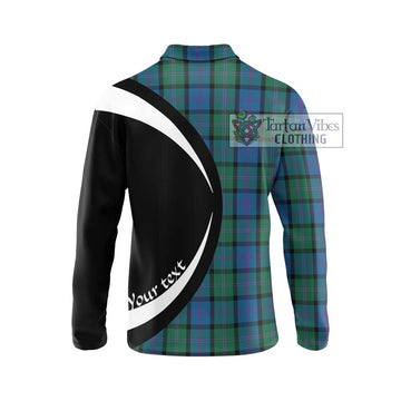 MacThomas (McThomas) Tartan Long Sleeve Polo Shirt with Family Crest Circle Style - Tartan Vibes Clothing
