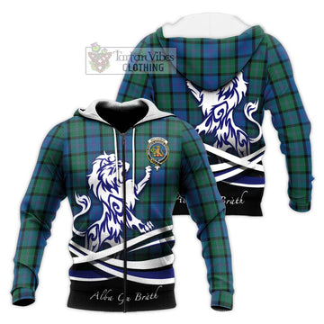 MacThomas (McThomas) Tartan Knitted Hoodie with Alba Gu Brath Regal Lion Emblem Unisex Knitted Zip Hoodie - Tartan Vibes Clothing