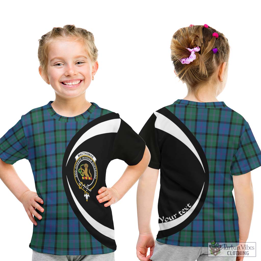 MacThomas (McThomas) Tartan Kid T-Shirt with Family Crest Circle Style - Tartan Vibes Clothing