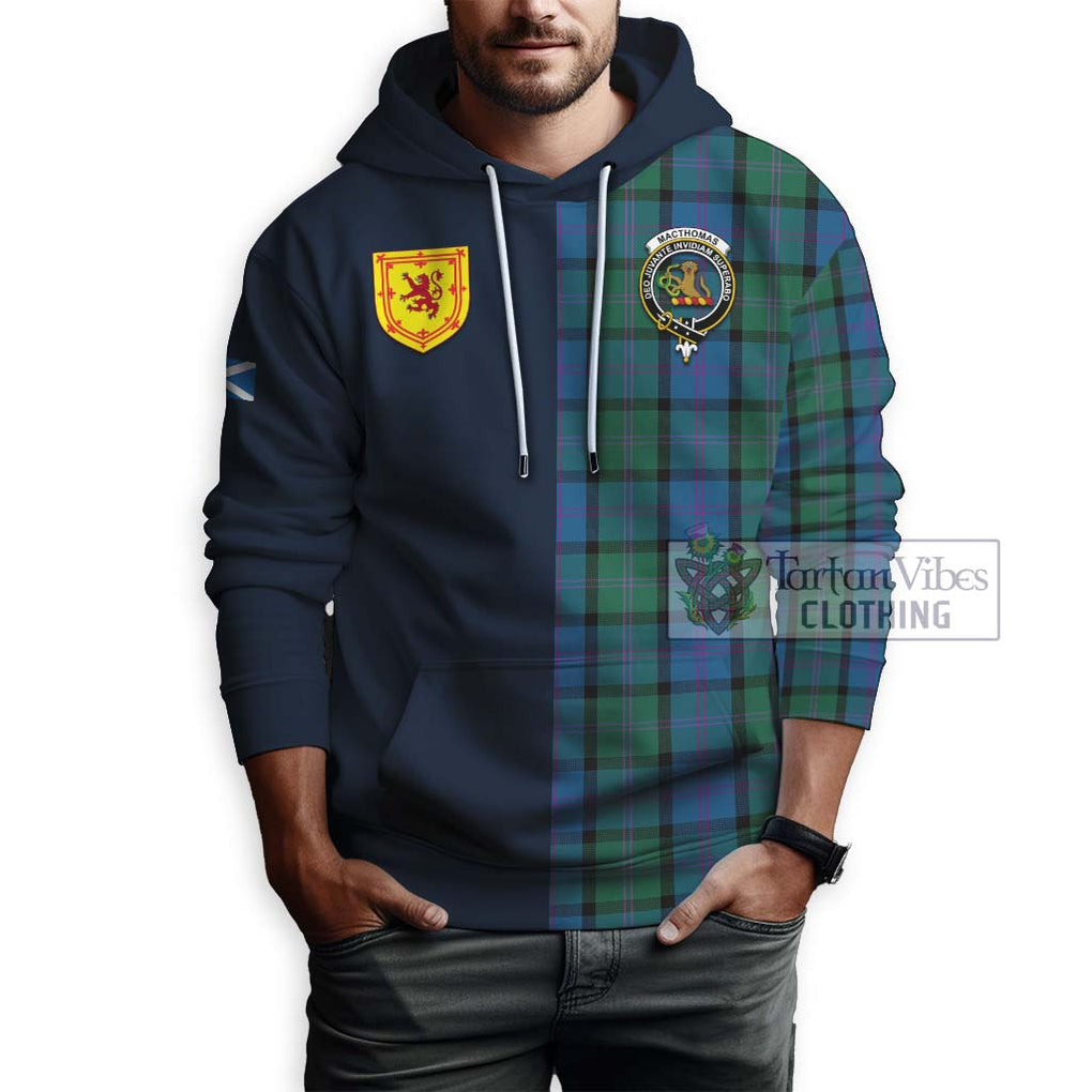 MacThomas (McThomas) Tartan Hoodie Alba with Scottish Lion Royal Arm Half Style - Tartan Vibes Clothing