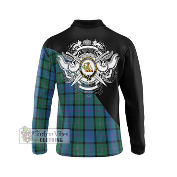 MacThomas (McThomas) Tartan Long Sleeve Polo Shirt with Family Crest and Military Logo Style - Tartan Vibes Clothing