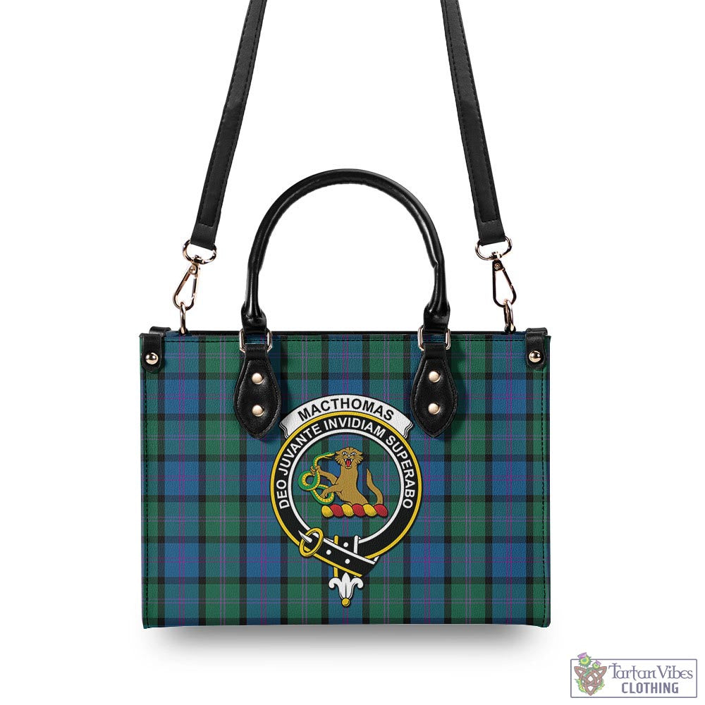 MacThomas (McThomas) Tartan Luxury Leather Handbags with Family Crest - Tartan Vibes Clothing