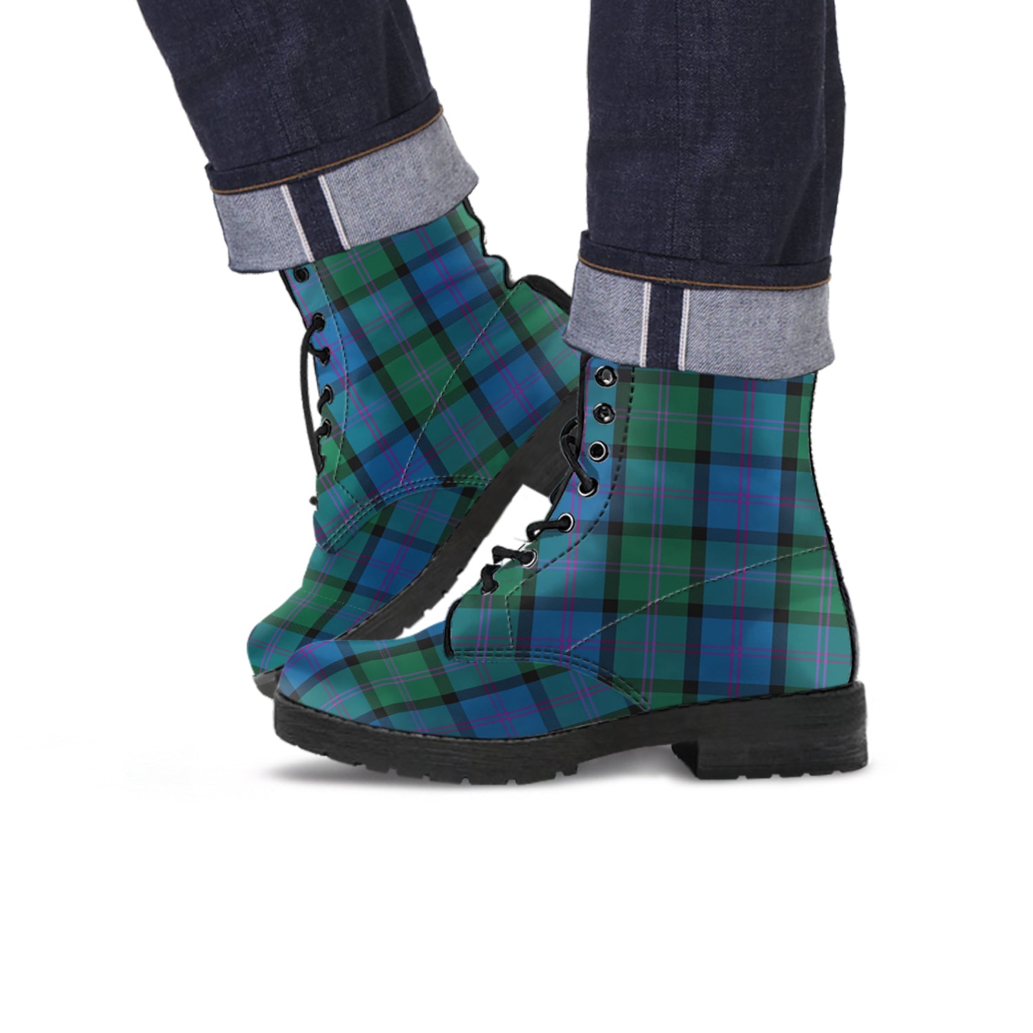 MacThomas (McThomas) Tartan Leather Boots - Tartan Vibes Clothing