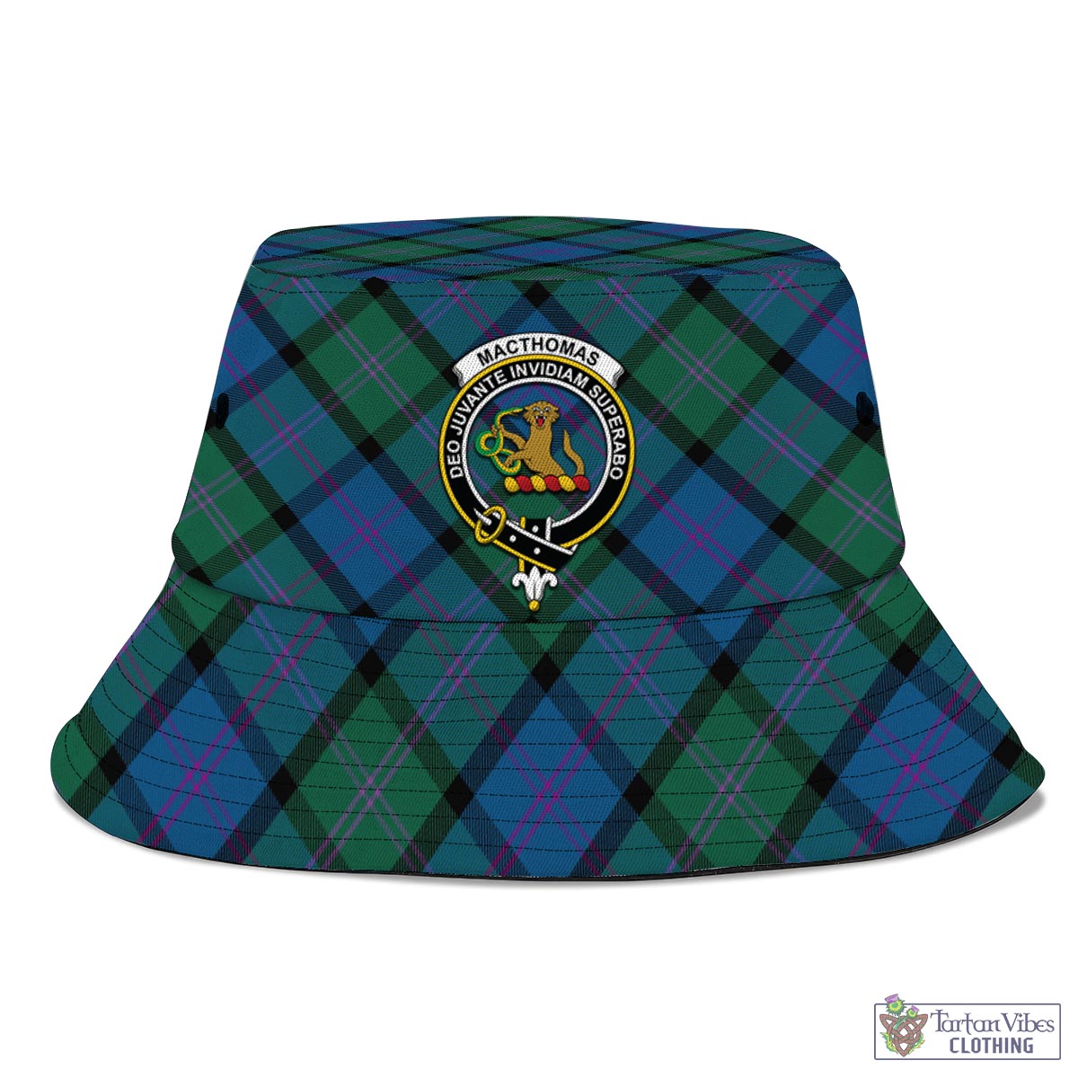 MacThomas (McThomas) Tartan Bucket Hat with Family Crest - Tartan Vibes Clothing